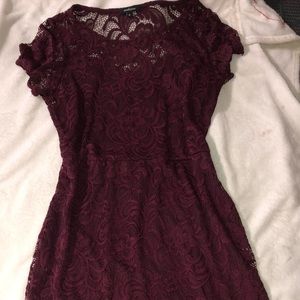 Burgandy midi dress XL
